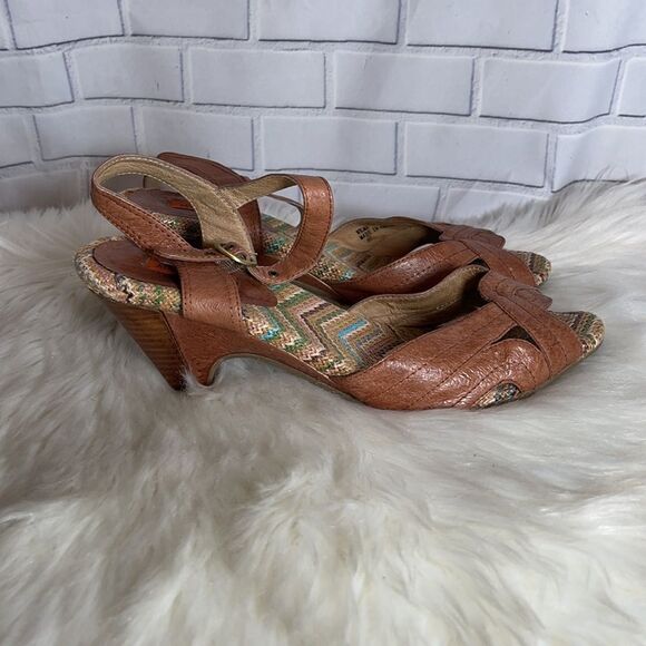 Mix Mooz Wilma Tan Burnished Leather Heels Sz 6‎ - Picture 4 of 6